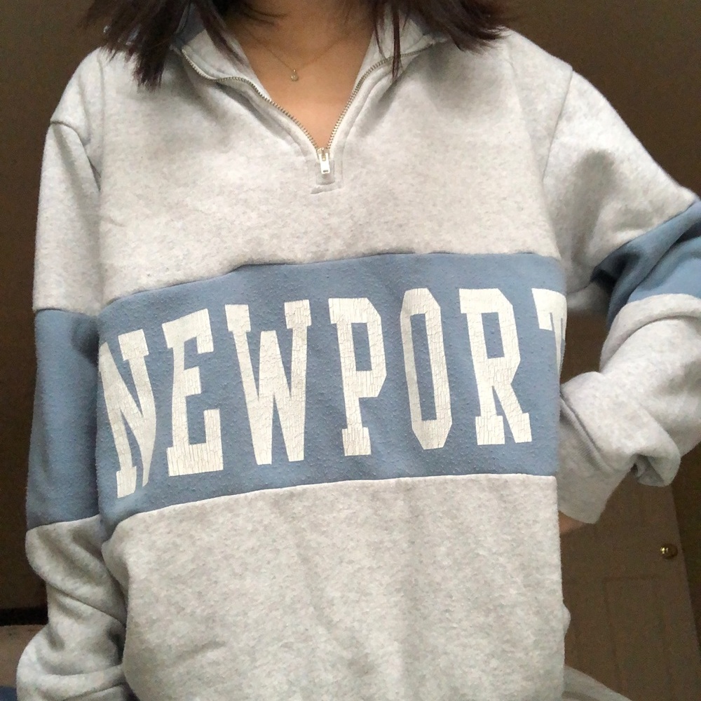 newport brandy melville quarter zip